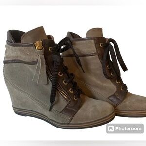 Michael Pasinkoff Wedge Booties Made in Italy size 37, New